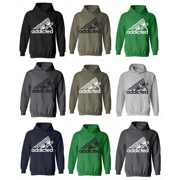 Disc Golf Hoodie Addicted Discgolfer Discgolfing Athletic Sweatshirt - Picture 2 of 11